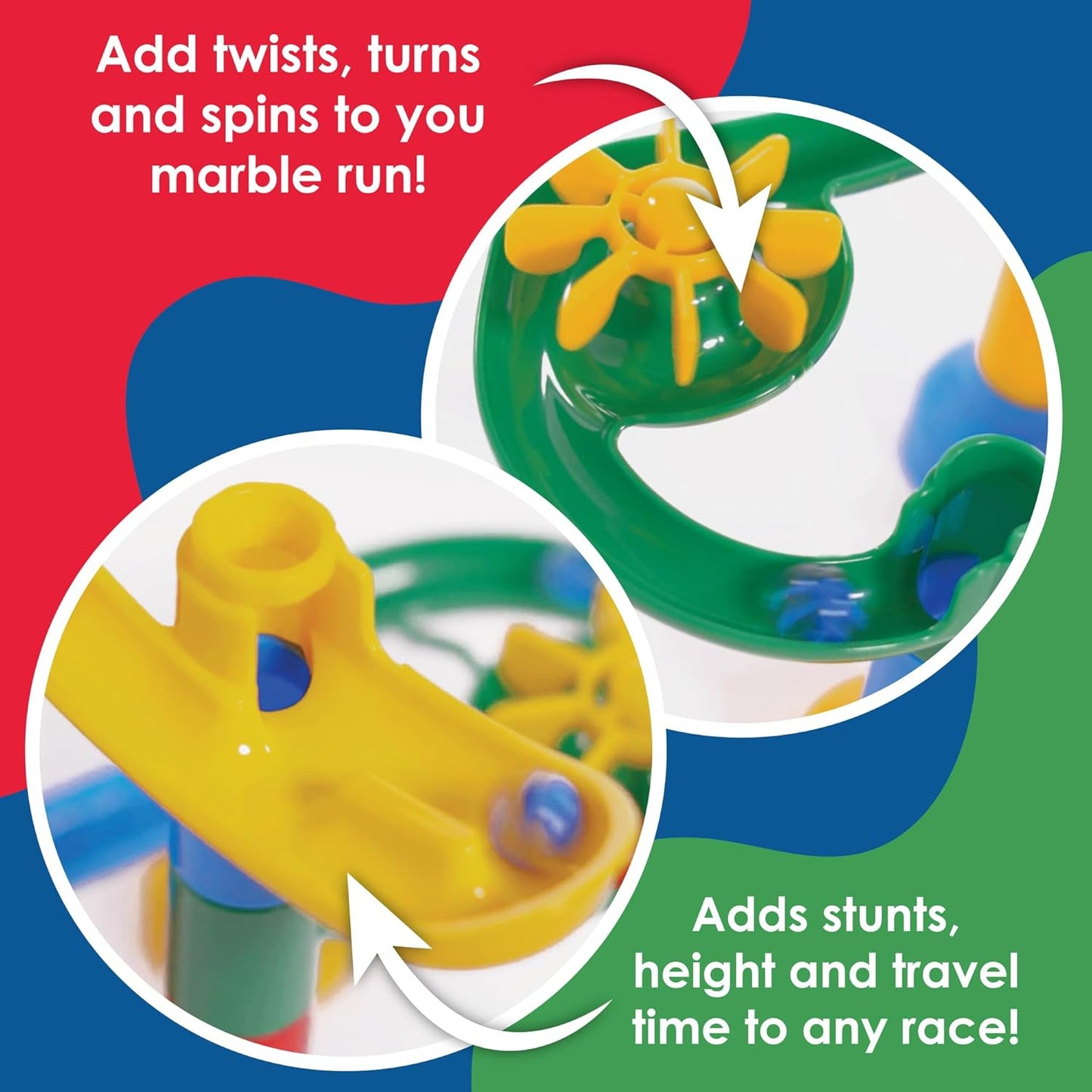 MindWare Marble Run Regular Add-On Set – Expansion Pack for Marble Run Building Toy, 50 Durable Interlocking Pieces, Ages 4 and Up