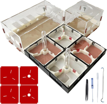 Ant Farm Nest Science DIY Terrarium Kit Care for Live Ants Ant Habitat with Water Tower Nurturing Room and Comprehensive Observation