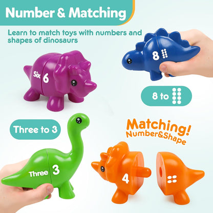 TSYAN Ice Cream Toy Set - Number & Shape Sorting Stacking Bucket for Toddlers - Educational Counting Color Recognition - Fine Motor Toys Math Learning Toys for Kids Ages 3+Year Old