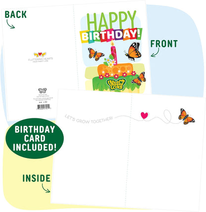 Insect Lore Butterfly Garden Birthday Kit - Includes Birthday Card for Recipient - STEM Gift for Kids - Raise and Release Live Caterpillars