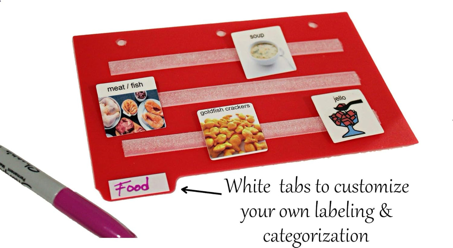 Smile4autism Large 2.5x10 ¼” Tools Perfect to Keep Your Loose Visual Picture Cards Organized. Autism, ABA, ADHD, Language & Apraxia Aspergers