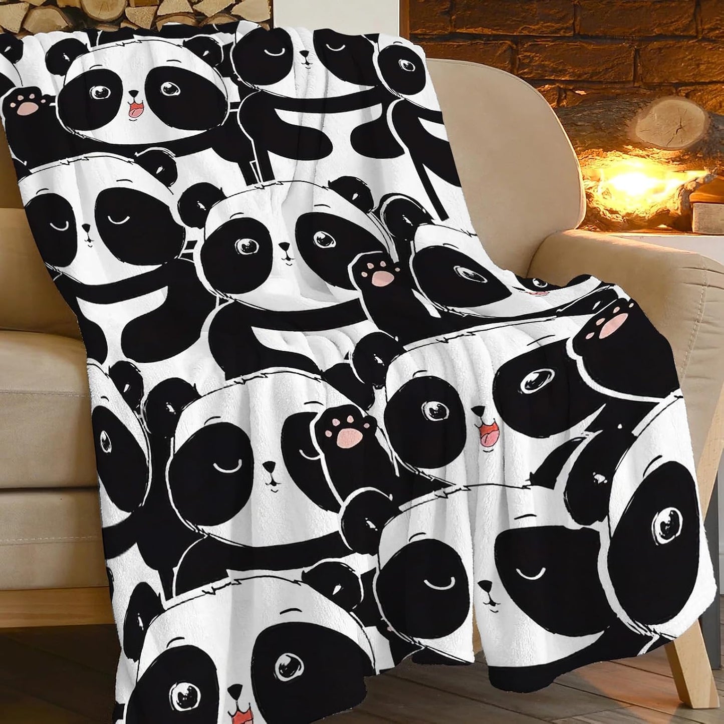 Bear Print Blanket Cute Baby Bear Fleece Throw Blanket Fuzzy Plush Super Soft Cozy Warm Decor Blanket Toddler Nursery Gifts for Boys Girls Kids Adult Men Women 40"x50"
