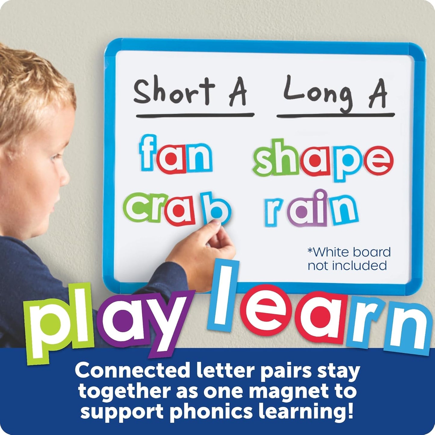 Learning Resources Phonics Magnets - Magnetic ABC, Alphabet Recognition for Preschoolers, Phonics and Spelling, Classroom, Teach Toddler Reading, Language Development, Educational Toy, Gifts for Kids