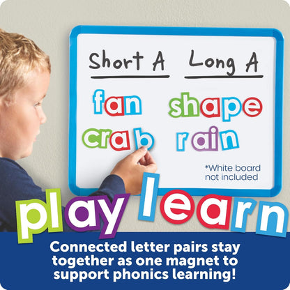 Learning Resources Phonics Magnets - Magnetic ABC, Alphabet Recognition for Preschoolers, Phonics and Spelling, Classroom, Teach Toddler Reading, Language Development, Educational Toy, Gifts for Kids