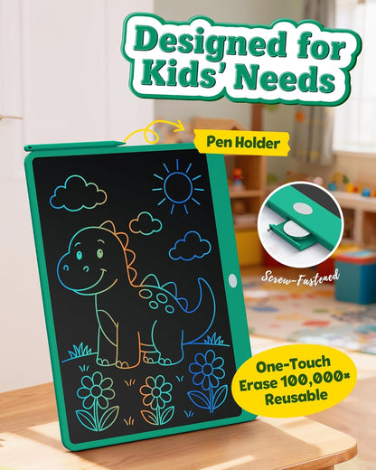Bravokids Toys for 3-6 Years Old Girls Boys, LCD Writing Tablet 10 Inch Doodle Board, Electronic Drawing Pads, Educational Birthday Gift for 3 4 5 6 7 8 Years Old Kids Toddler (Blue)