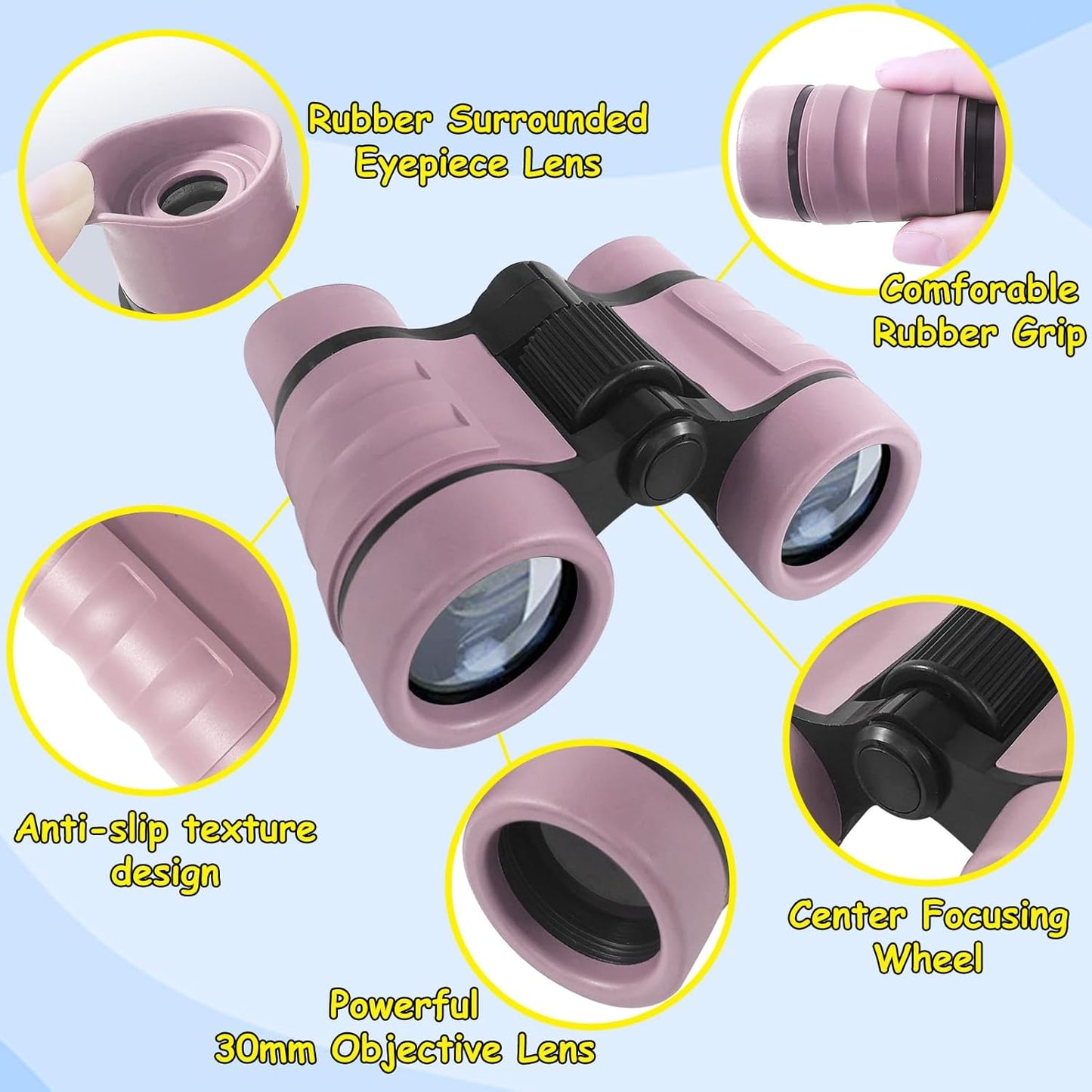 ESSENSON Binoculars for Kids Toys Gifts for Age 3, 4, 5, 6, 7, 8, 9, 10+ Years Old Boys Girls Kids Telescope Outdoor Toys for Sports and Outside Play, Bird Watching, Birthday Presents(Blue)