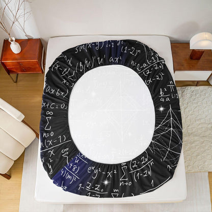 Erosebridal Chemistry Lab Fitted Sheet Twin Size Chemical Equation Bed Sheets for Boys Girls Chemical Elements Science Theme Bed Set Teens Kids Science Students Bedding Set School Dorm Room Decor