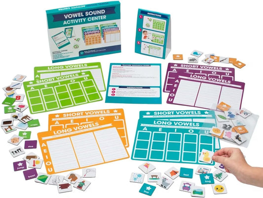 Kindergarten ELA Vowel Sounds Educational Activity Classroom Center Kit - 22 Pc.