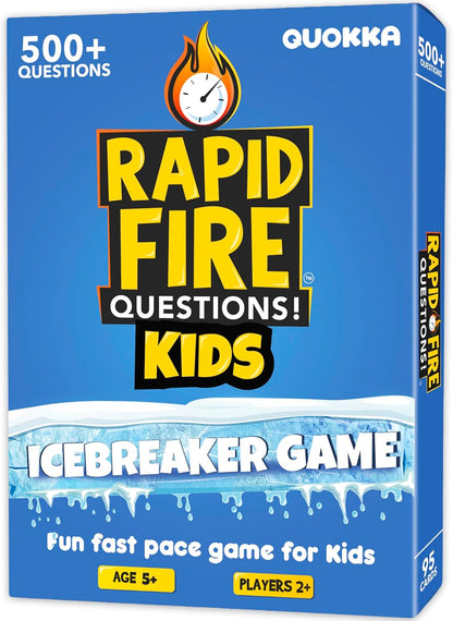 QUOKKA Family Conversation Cards Game - Break The Ice Game for Kids and Families - Icebreaker Cards with 500+ Questions - Family Game for Kids 8-12 - Perfect for Families Games Night I Travel Version