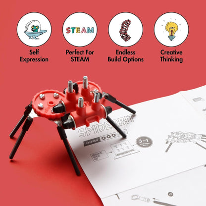 The Off Bits Erector Set: Animal Mini STEM Toys for Kids 6+, Toy Building Sets with Nuts & Bolts, STEM Building Toys Gifts for Boys and Girls (Blue Elephant)