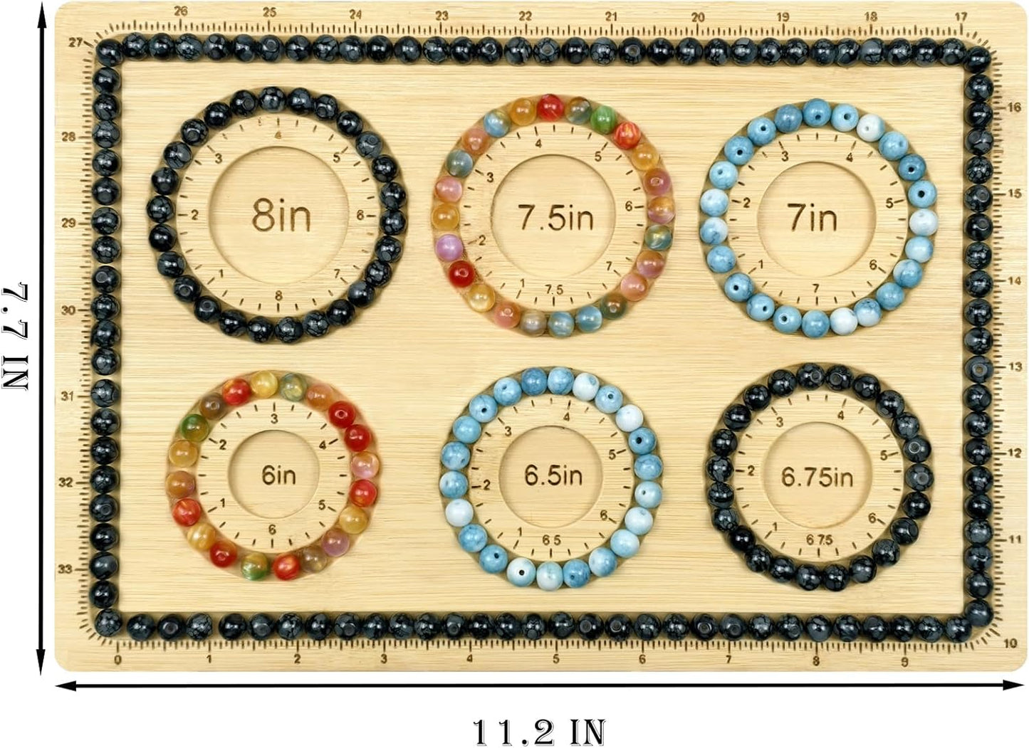 Petoysoso Bead Boards for Jewelry Making, Bamboo Beading Board, Bracelet Bead Board for Bracelet, Jewelry Making, Necklaces,DIY Small