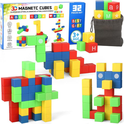 Fidget Balls Magnet Toy for Adults, Square Black Magnetic Stones, Magnet Hand Roller, Magnetic Rocks for Office, Cool Magnetic Gadget Sciencce Kit (28PCS)