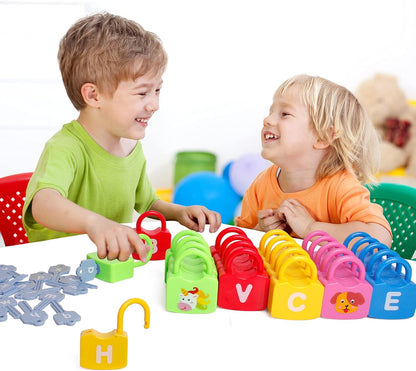 Dinhon Kids Learning Locks with Keys Numbers Matching & Counting Montessori Educational Toys for Ages 3 4 5 Boys and Girls Preschool Games Gifts