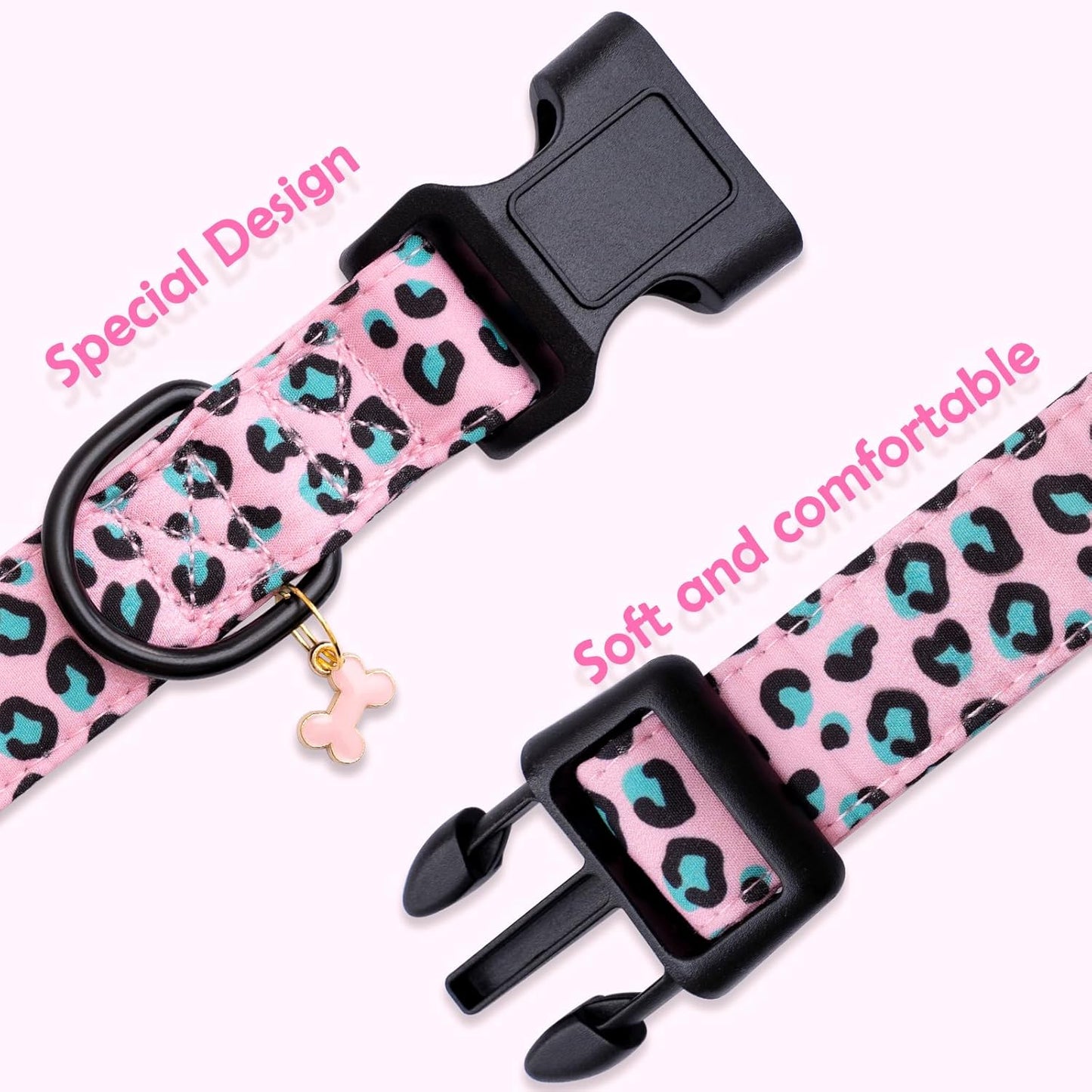 Faygarsle Dog Collar for Small Medium Large Dogs Colorful Puppy Collars for Female Dogs Toy Building Blocks Patterned Pet Collars for Summer Spring Wedding Puppy Girl Dog Collar M