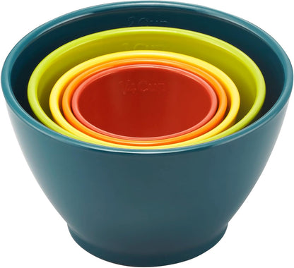 Rachael Ray Tools and Gadgets Nesting/Stackable Measuring Cups Set, 6 Piece - Assorted Colors