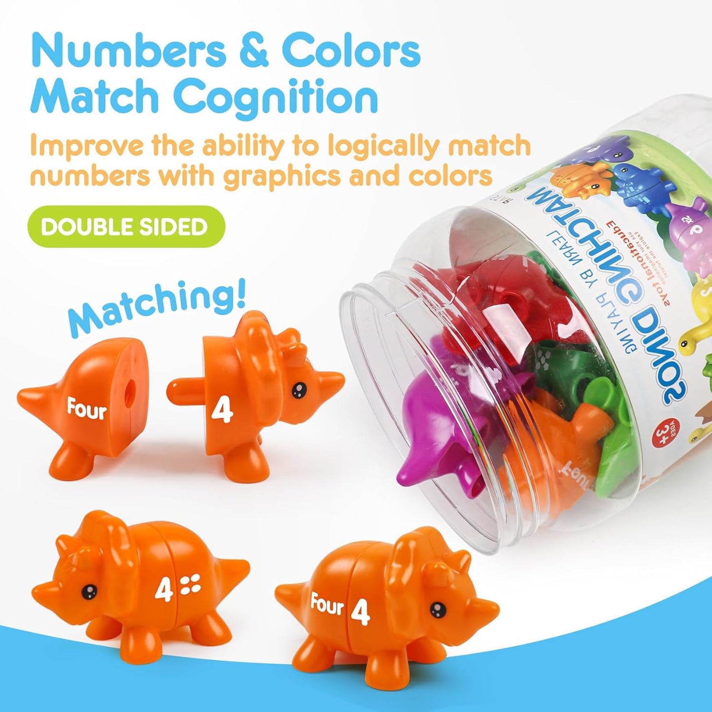 USATDD Matching Eggs for Toddlers Montessori Geometric Eggs Color & Shape Recognition Toy, Fine Motor Skills Shape Sorter Puzzle, Easter Eggs Toys Gifts for Kids, Easter Basket Stuffers