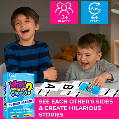 QUOKKA Board Games for Kids 8-12 – Family Games for Kids and Adults – What Would You Choose – 500+ Questions – Original Edition – Fun Card Game for Family Night