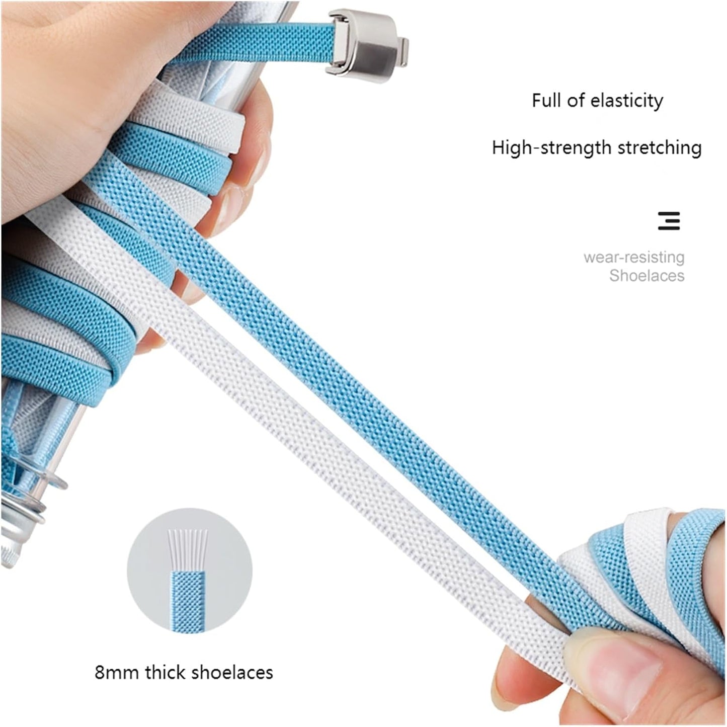 Press Lock Shoelaces Without Ties Elastic Laces Sneaker Widened Flat No Tie Shoe Kids Adult Shoelace For Shoes