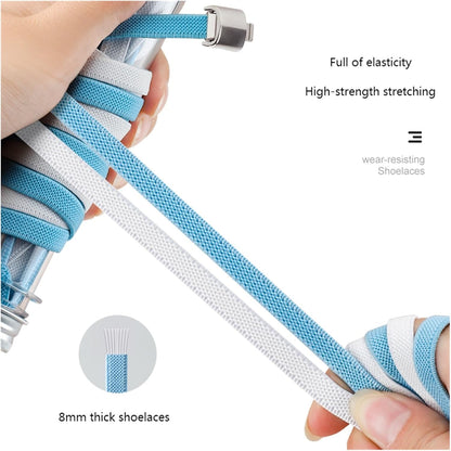 Press Lock Shoelaces Without Ties Elastic Laces Sneaker Widened Flat No Tie Shoe Kids Adult Shoelace For Shoes