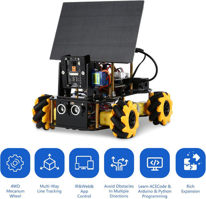 ACEBOTT Smart Robot Tank Car Kit with ESP32 for Arduino Robotics for Kids Ages 8-12 12-16 STEM Science Kits Coding Gifts for 8-16 Year Old Boys Girls Teens Cool Engineering Building Toys Unique Gifts