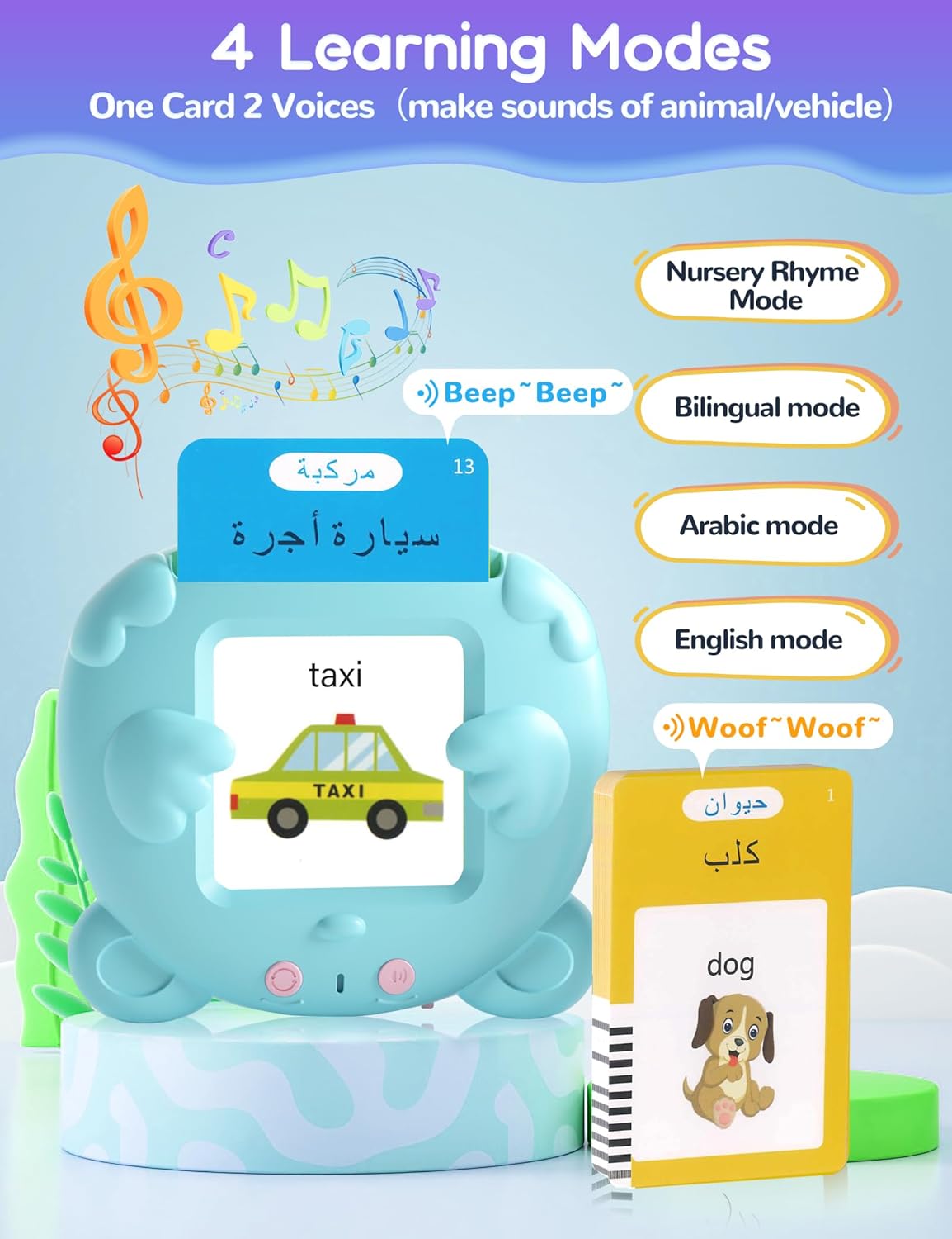 Spanish & English Talking Flash Cards for Toddlers, 510 Sight Words Bilingual Learning Toys for Children, Autism Pocket Speech Therapy Toys, Español Vocabulary Educational Flashcards