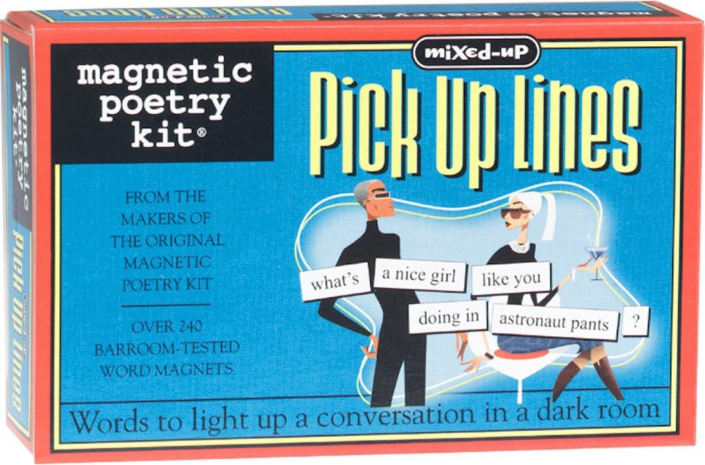 Magnetic Poetry - Mixed-Up Pick Up Lines Kit - Words for Refrigerator - Write Poems and Letters on the Fridge - Made in the USA