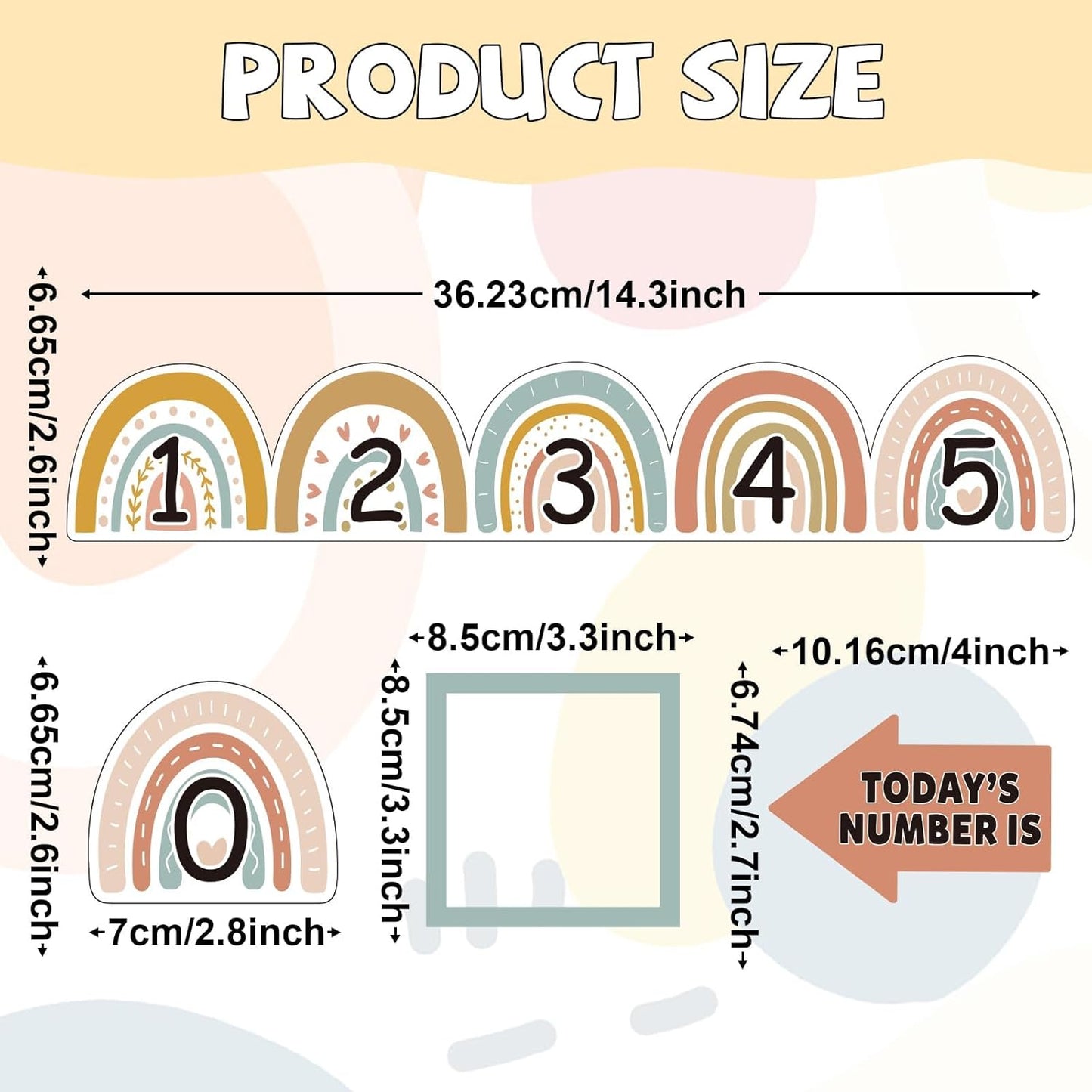 Number Line for Classroom Wall (-20 to +120) Boho Heart Shape Number Bulletin Board for Students Math Learning Boho Bulletin Border Decor Numbers Boarder Strips for Home School