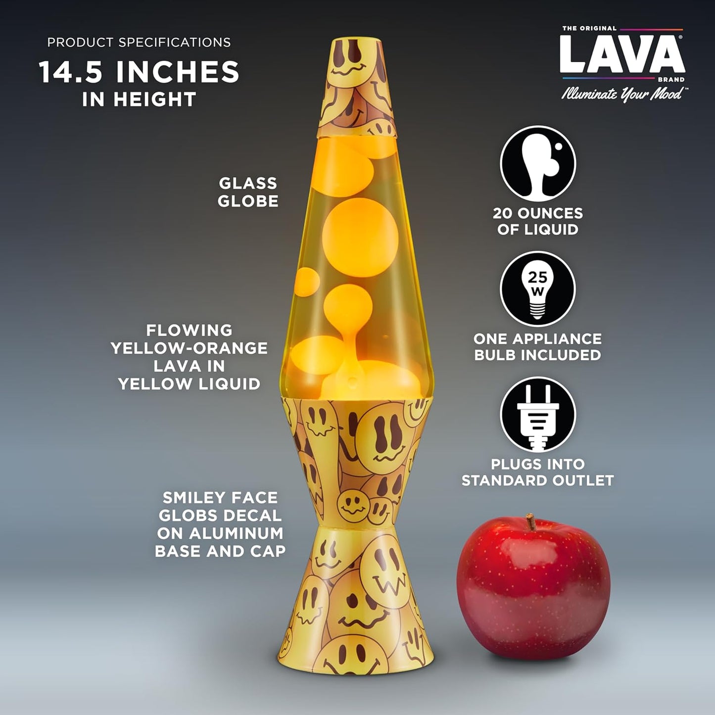 The Original Lava® Lamp - 14.5" Techno Chrome - Classic Liquid Motion Lamp - Pink Lava and Blue Liquid - Item #2097 (Amazon Exclusive)