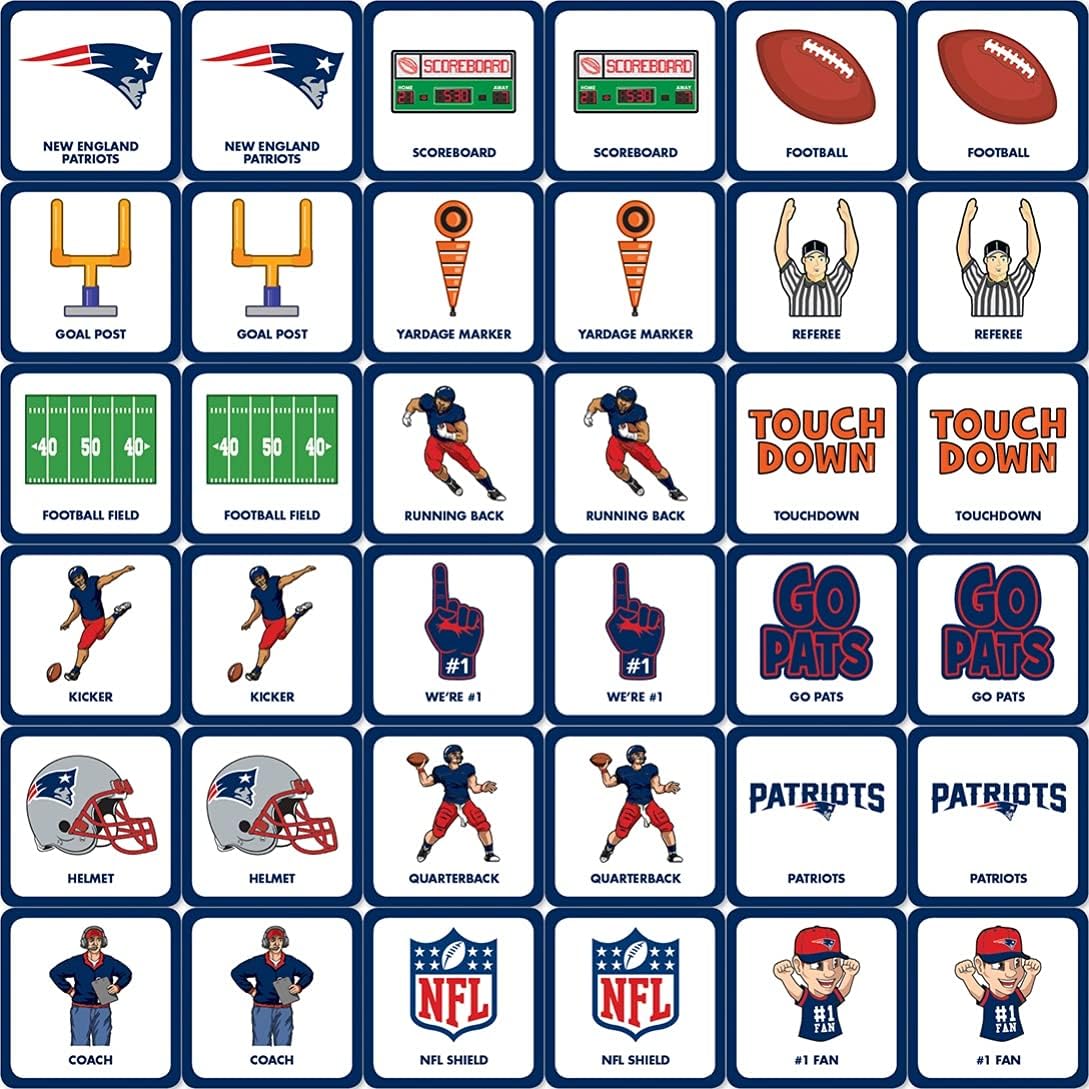 MasterPieces Sports Games - NFL Matching Game - Game for Kids and Family - Laugh and Learn