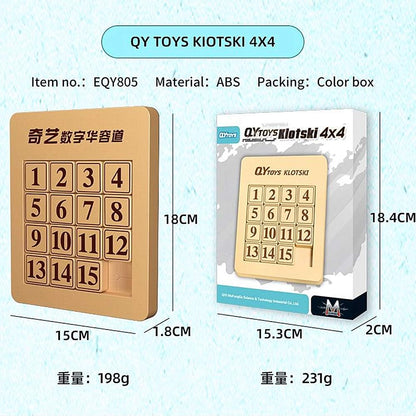 LiangCuber QY Toys 48 Klotski Puzzle Magnetic Sliding Number Puzzle ABS 7x7 Klotski Brain Teasers Toy Tangram Jigsaw Intelligence