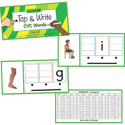 Really Good Stuff Tap and Write CVC Words - 120 Cards