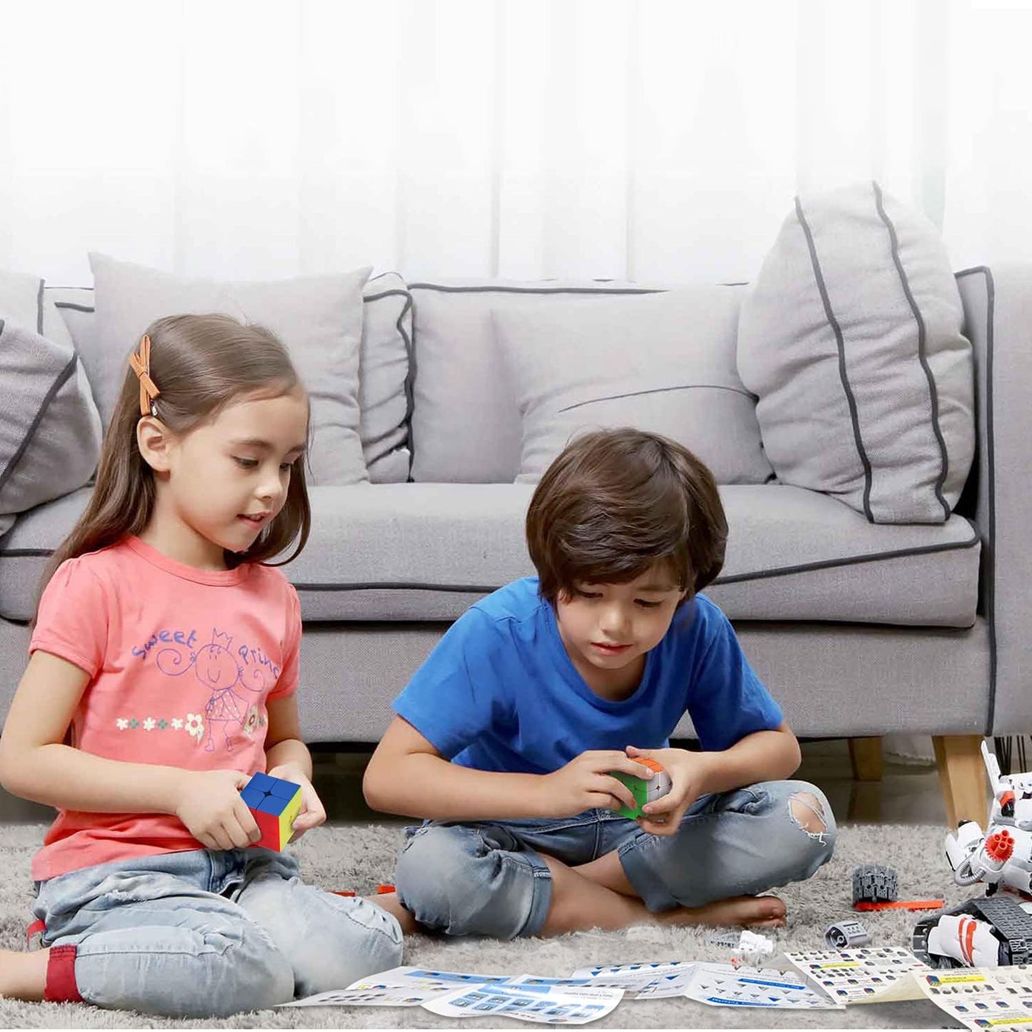 STEAM Life Speed Cube Set, Speed Cube Set of 2x2 3x3 4x4 Megaminx and Pyramid Cube Smoothly Stickerless Magic Cubes Collection for Kids & Adults