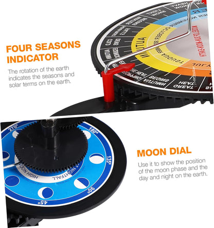Solar System Planetarium Model Moon Earth Sun Orbital Model Scientific Educational Astronomy Teaching Tool for Toddlers Kids Children