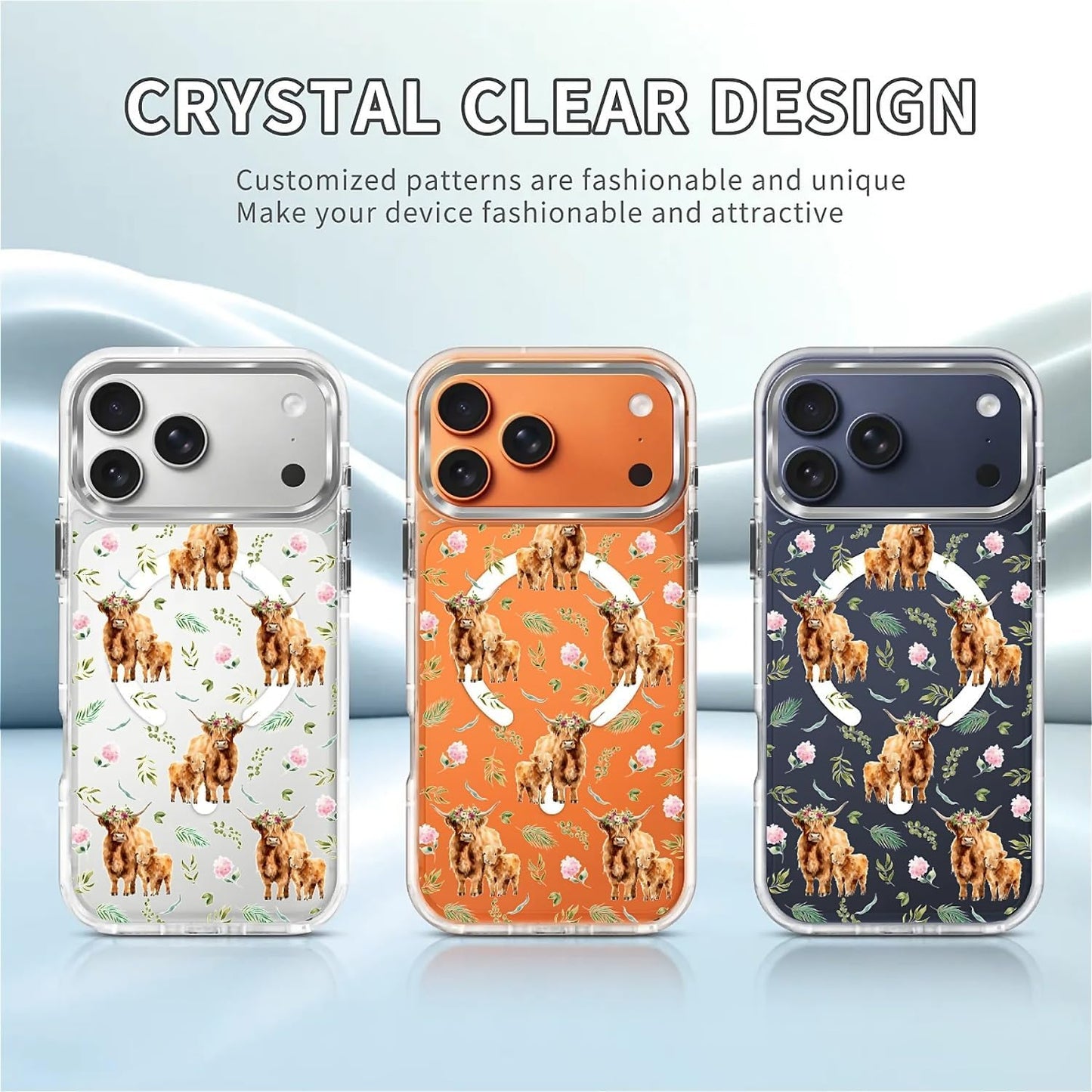 for iPhone 17 Pro Max Case [Compatible with Magsafe],Girls Women Clear Magnetic Case Silicone Shockproof Protective Cover with Pattern Colorful Motivational Letters