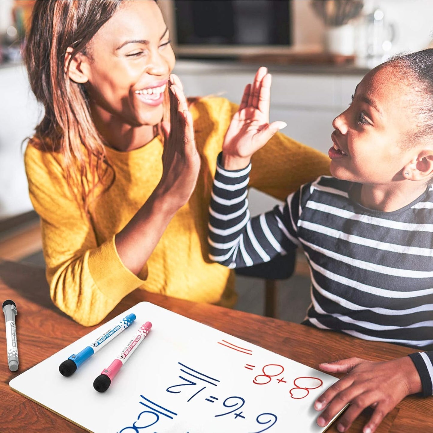 Nicpro Dry Erase Board with Lines 12 x 16 in, 2 Pack Kid Double Sided Lined White Board Dry Erase with 8 Pens, 2 Eraser, Small Learning Whiteboards for Kids, Students, Homeschool Essentials Supplies