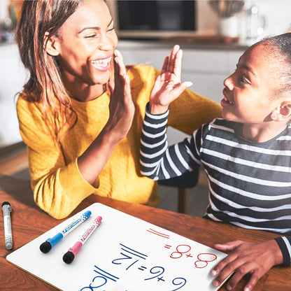 Nicpro Dry Erase Board with Lines 12 x 16 in, 2 Pack Kid Double Sided Lined White Board Dry Erase with 8 Pens, 2 Eraser, Small Learning Whiteboards for Kids, Students, Homeschool Essentials Supplies
