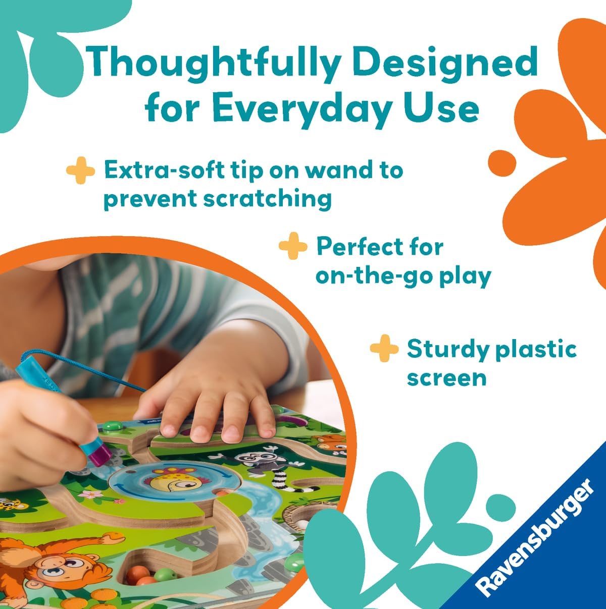 Ravensburger Play+ Magnetic Wooden Maze - in The Jungle | Interactive Sorting Game | Encourages Problem Solving & Focus