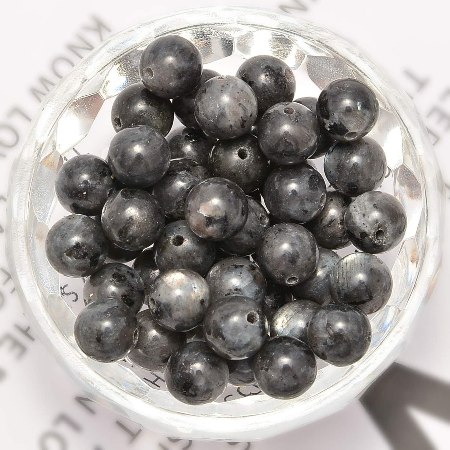 NCB 100pcs Original Natural Stone Beads Gemstone Round Loose Beads 6mm 8mm 10mm (Blue Aventurine, 6mm 100Beads) - Colors B