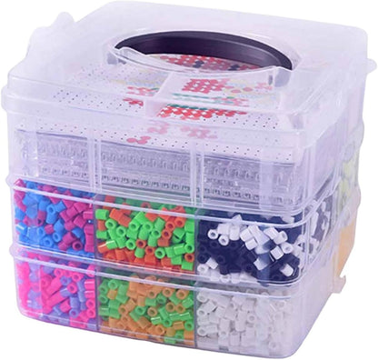 Colaxi Beads Kit,5mm Melty Beads Set Gift Puzzles Toys with Case Iron Bead for Arts Crafts Supplies Easter Girls Boys Christmas
