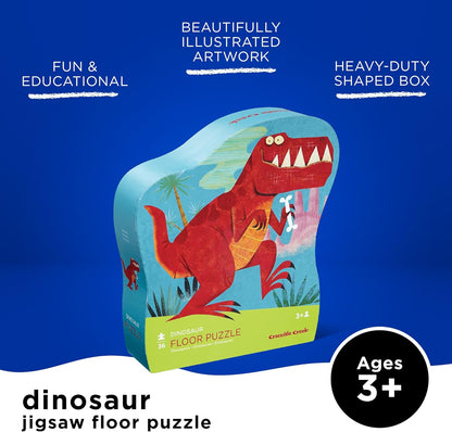 Crocodile Creek 36-Piece Jigsaw Floor Puzzle - Shark Reef - for Kids Ages 3-5 - Heavy-Duty Shaped Box for Storage - 24" W x 18" H Finished