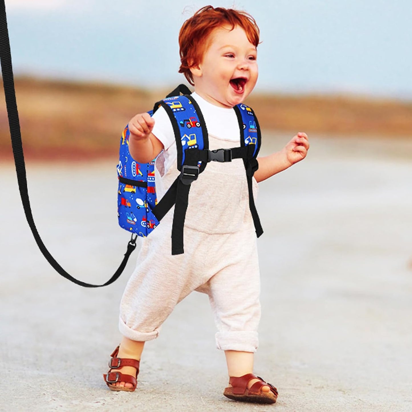 Accmor Toddler Backpack Leash with Anti Lost Wrist Link, Cute Mini Child Walking Harnesses Keep Kids Close Back Pack Rope Tether Rein for Baby Boys (Pink/Unicorn)