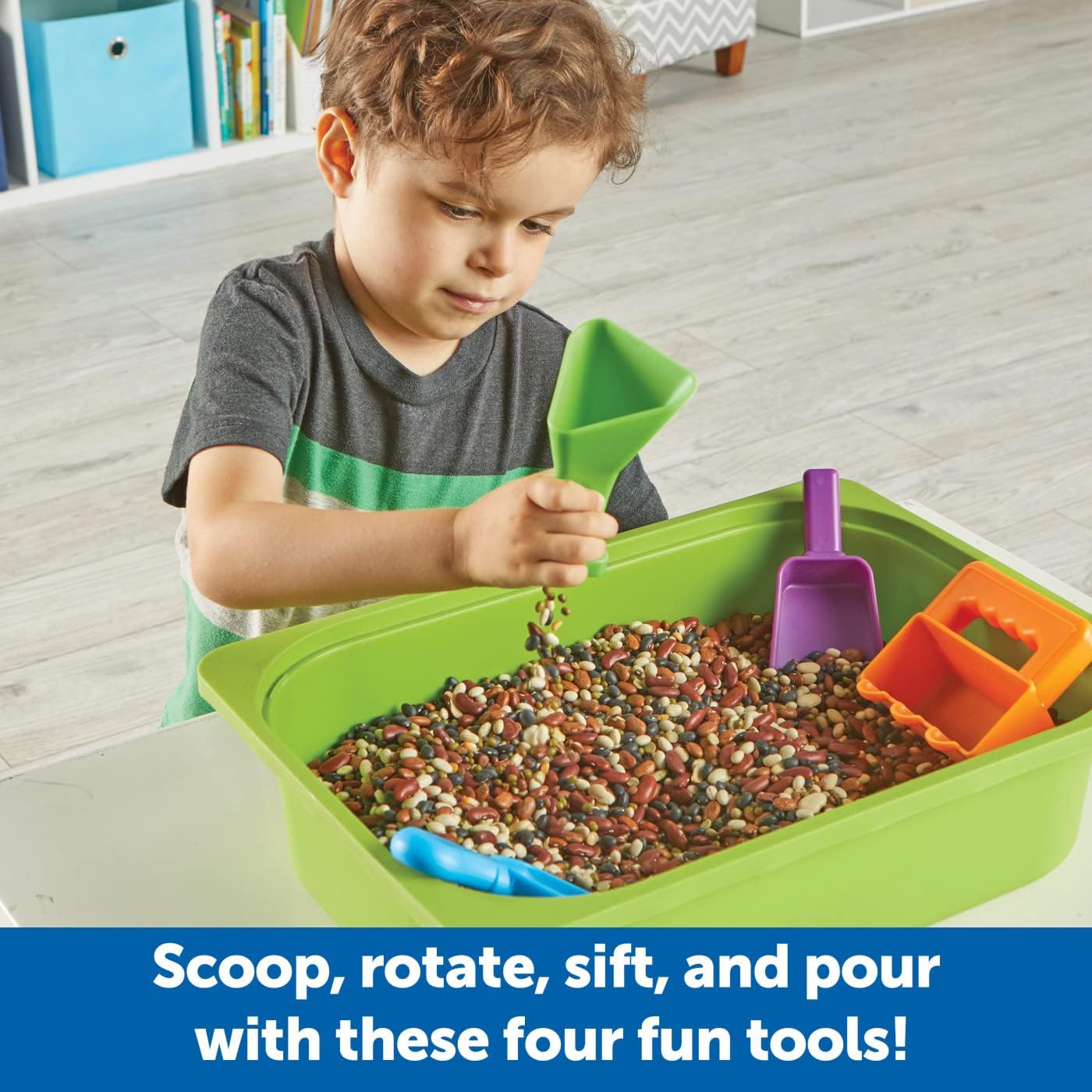 Learning Resources Fine Motor Skill Toys Bundle - Helping Hands Tweezers, Scoops, Droppers and Squeezy Tweezers, Ages 3+, 8 Pieces