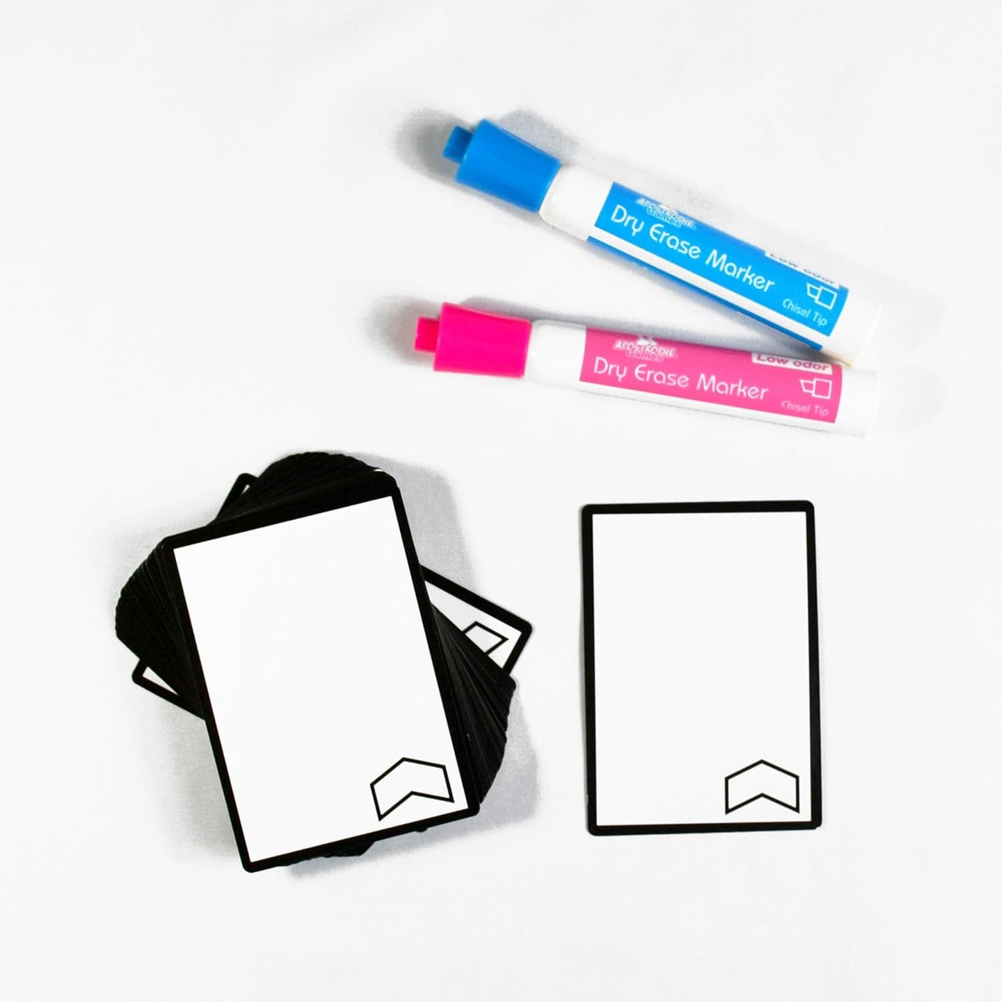 Apostrophe Games Dry Erase Blank Playing Cards w/Box, Poker Size - 2.5" x 3.5", 45 Reusable Cards, Flashcards, Board Game & Note Cards