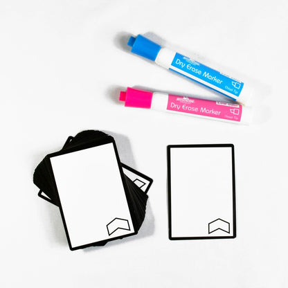 Apostrophe Games Dry Erase Blank Playing Cards w/Box, Poker Size - 2.5" x 3.5", 45 Reusable Cards, Flashcards, Board Game & Note Cards