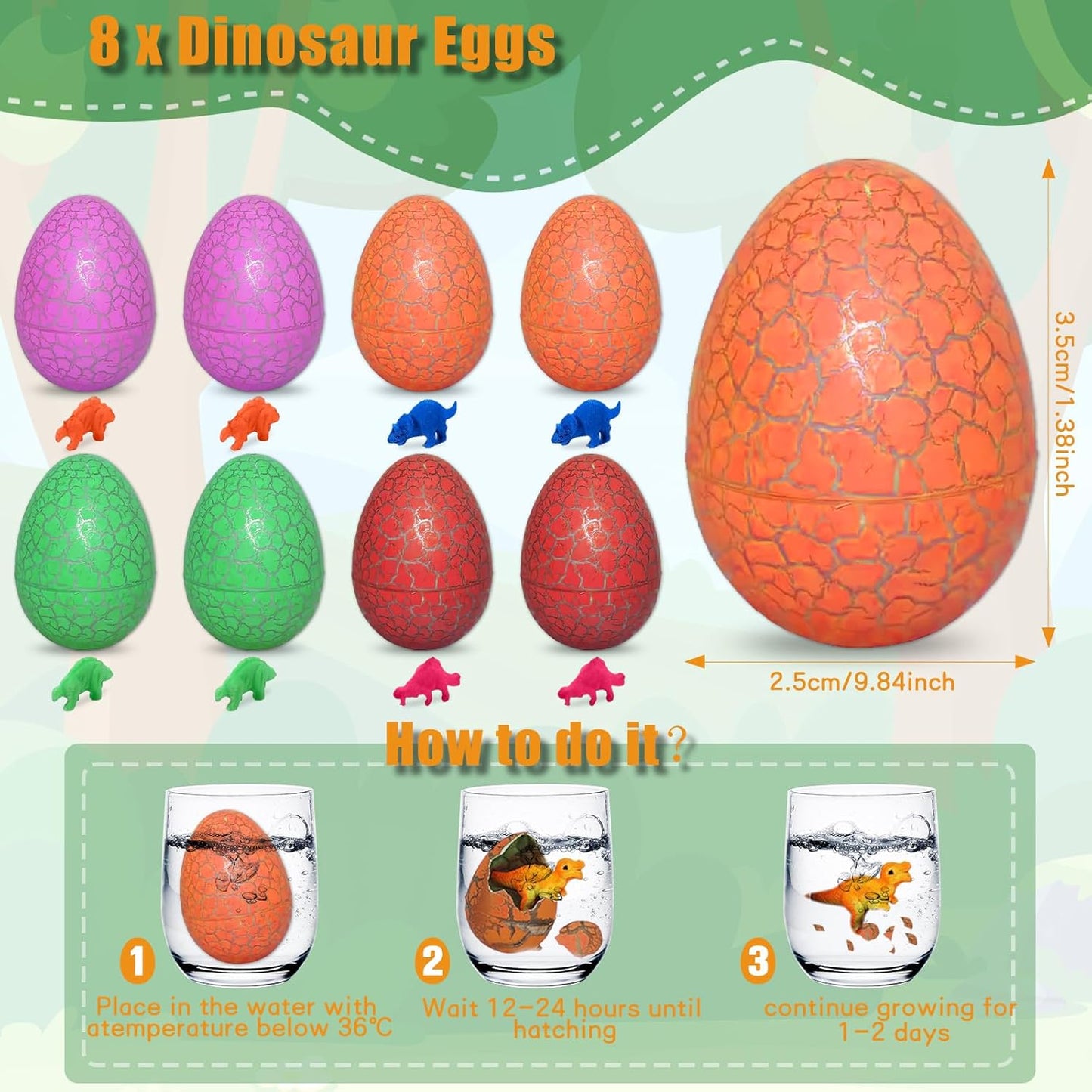 Dinosaur Party Favors for Kids,Dino Birthday Toys with Hatchable Eggs,Glow-in-the-Dark Keychains, Skeleton Models,3D Stickers & Magnifying Glass – Dinosaur Themed Party Toys for Boys & Girls