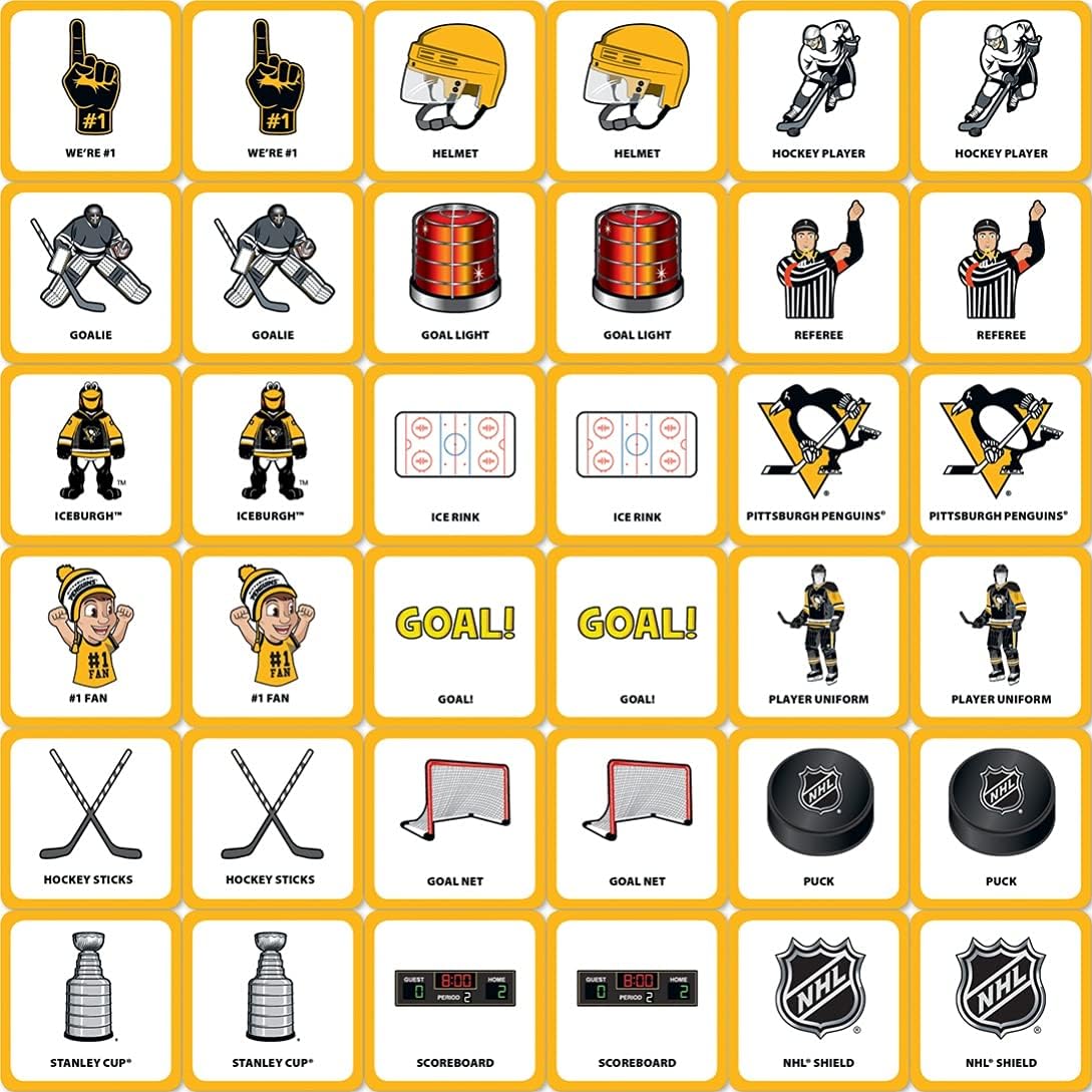 MasterPieces NHL Chicago Blackhawks Matching Game, For Ages 3+ - Fun Family Entertainment for Kids and Adults - Educational, Engaging, and Perfect for Game Night, Interactive Classroom Activities