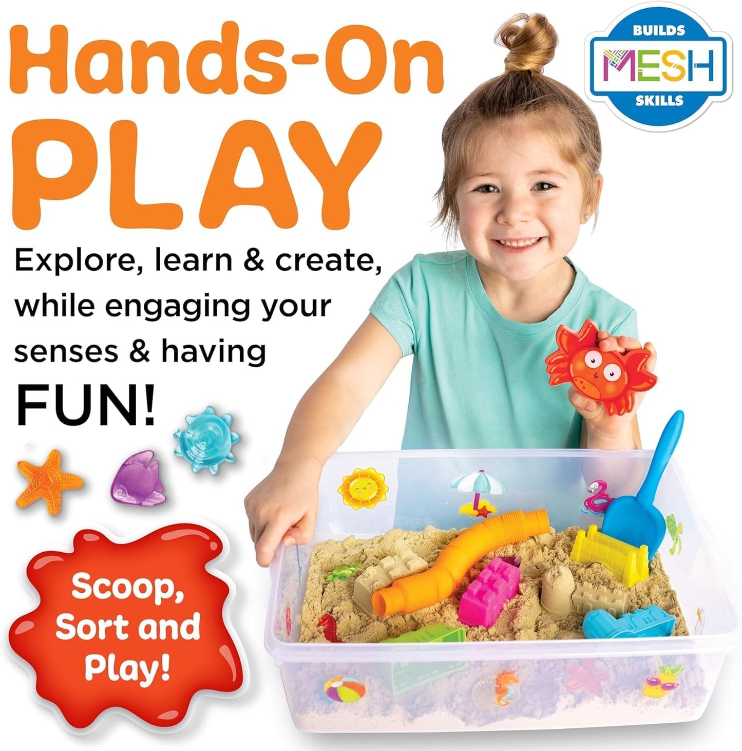 Creativity for Kids Sensory Bin: Dinosaur Dig - Toddler Sensory Toys, Sensory Bin Filler and Toddler Activities for Boys and Girls, Dinosaur Toys for Kids Ages 3-5+