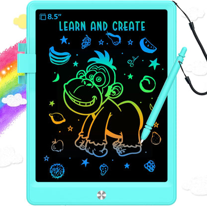 BUKEBU LCD Writing Tablet Doodle Board,10.5 inch Colorful Drawing Pad,Electronic Drawing Tablet, Drawing Pads,Travel Gifts for Kids Ages 3 4 5 6 7 8 Year Old Girls Boys (Blue)