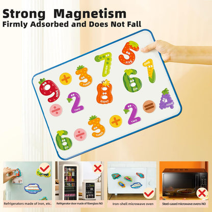 Mideer Large Magnetic Letters for Toddlers 1-3, 26 PCS Cute Animal Alphabet Magnets Fridge Toy Set - Colorful Uppercase ABC Learning Magnets, Educational Preschool Spelling Toys for Kids 3-5 Years