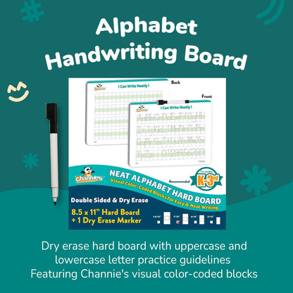 Dry Erase Number & Alphabet Flashcards for Kids Ages 3-5, 10 Numbers & 26 Visual ABC Flash Cards, Homeschool Learning Supplies, Summer School & After School Teaching Supplies for Handwriting Practice